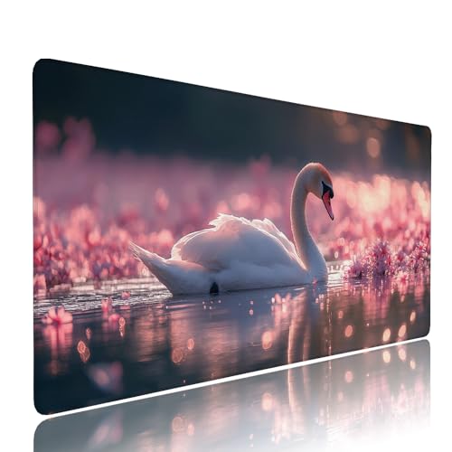 Gaming Mauspad XXL 900x400x3mm Rosa Schwan Mousepad Groß Desk mat, üro Zubehör Unterlage Schreibtisch WassXerdicht mit Vernähten Kanten und rutschfeste Gummibasis, für Laptop und PC Zubehör d-278 Gaming Mauspad XXL 900x400x3mm Rosa Schwan Mousepad Groß Desk mat, üro Zubehör Unterlage Schreibtisch WassXerdicht mit Vernähten Kanten und rutschfeste Gummibasis, für Laptop und PC Zubehör d-278 von Liutuedy