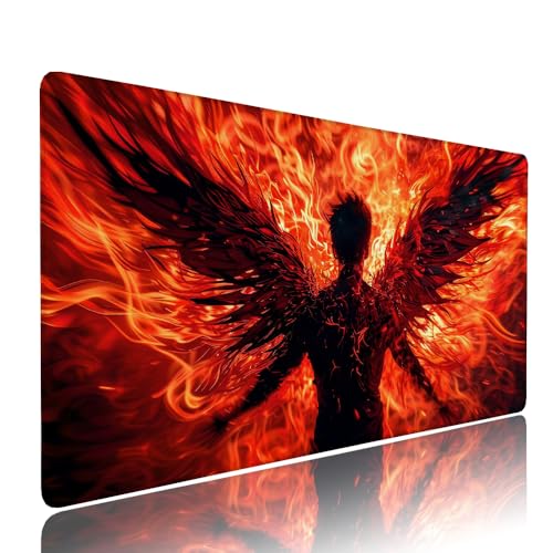 Gaming Mauspad XXL 900x400x3mm Rot Flamme Mousepad Groß Desk mat, üro Zubehör Unterlage Schreibtisch WassXerdicht mit Vernähten Kanten und rutschfeste Gummibasis, für Laptop und PC Zubehör d-537 Gaming Mauspad XXL 900x400x3mm Rot Flamme Mousepad Groß Desk mat, üro Zubehör Unterlage Schreibtisch WassXerdicht mit Vernähten Kanten und rutschfeste Gummibasis, für Laptop und PC Zubehör d-537 von Liutuedy