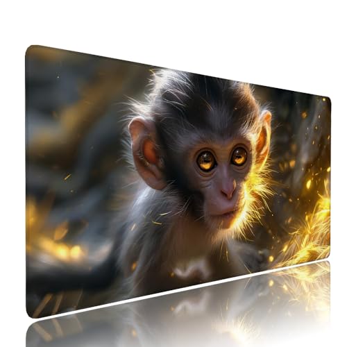 Gelb Affe Schreibtischunterlage Mousepad xxl Gaming Mauspad Büro Zubehör Klein Mouse Pad Pc Desk Mat Groß, Anti-Rutsch Gummibasis Vernähte Kanten 800x300x3mm Schreibtisch Schutz, für Home Office d-577 Gelb Affe Schreibtischunterlage Mousepad xxl Gaming Mauspad Büro Zubehör Klein Mouse Pad Pc Desk Mat Groß, Anti-Rutsch Gummibasis Vernähte Kanten 800x300x3mm Schreibtisch Schutz, für Home Office d-577 von Liutuedy