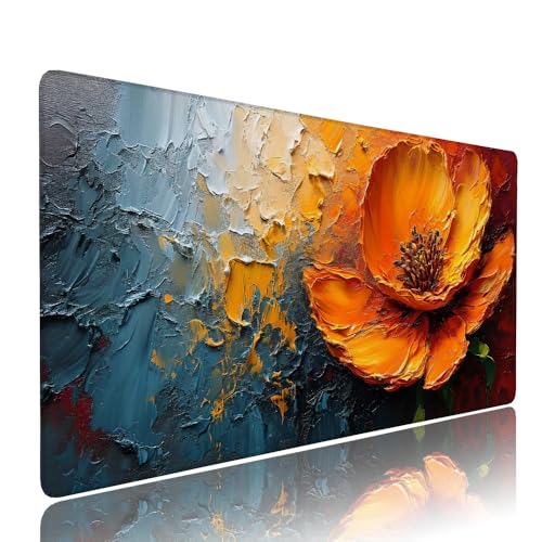 Gelb Blume Schreibtischunterlage Mousepad xxl Gaming Mauspad Büro Zubehör Klein Mouse Pad Pc Desk Mat Groß,Anti-Rutsch Gummibasis Vernähte Kanten 900x500x3mm Schreibtisch Schutz, für Home Office d-582 Gelb Blume Schreibtischunterlage Mousepad xxl Gaming Mauspad Büro Zubehör Klein Mouse Pad Pc Desk Mat Groß,Anti-Rutsch Gummibasis Vernähte Kanten 900x500x3mm Schreibtisch Schutz, für Home Office d-582 von Liutuedy