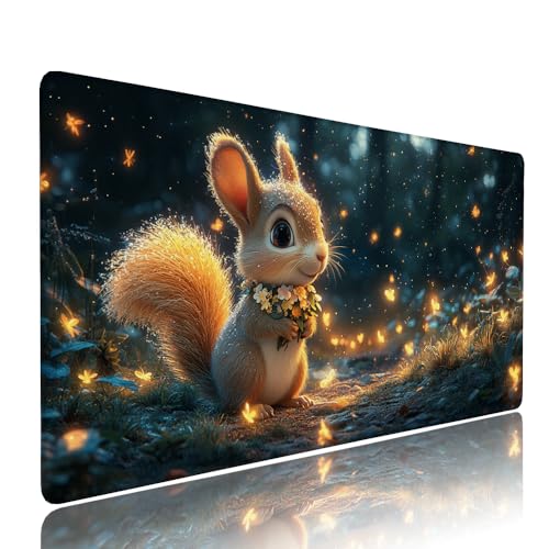 Gelb Eichhörnchen Schreibtischunterlage Mousepad XXL Gaming Mauspad Büro Zubehör Klein Mouse Pad Pc Desk Mat, WassXerdicht Anti-Rutsch Gummibasis Vernähte Kanten 1000x500x3mm für Home Office d-645 Gelb Eichhörnchen Schreibtischunterlage Mousepad XXL Gaming Mauspad Büro Zubehör Klein Mouse Pad Pc Desk Mat, WassXerdicht Anti-Rutsch Gummibasis Vernähte Kanten 1000x500x3mm für Home Office d-645 von Liutuedy