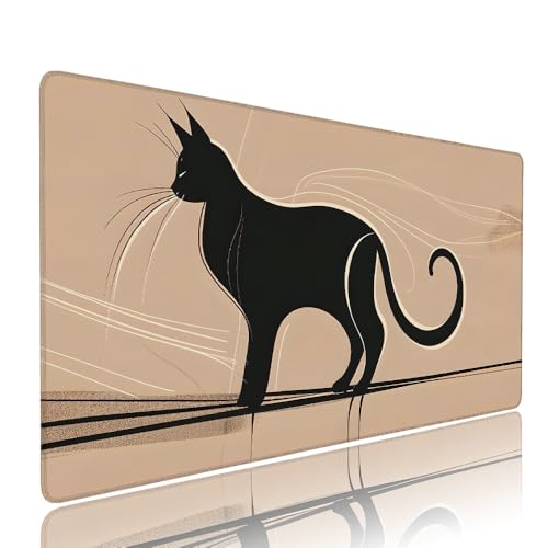 Gelb Katze Schreibtischunterlage Mousepad XXL Gaming Mauspad Büro Zubehör Klein Mouse Pad Pc Desk Mat Groß, WassXerdicht Anti-Rutsch Gummibasis Vernähte Kanten 1000x500x3mm für Home Office d-604 Gelb Katze Schreibtischunterlage Mousepad XXL Gaming Mauspad Büro Zubehör Klein Mouse Pad Pc Desk Mat Groß, WassXerdicht Anti-Rutsch Gummibasis Vernähte Kanten 1000x500x3mm für Home Office d-604 von Liutuedy