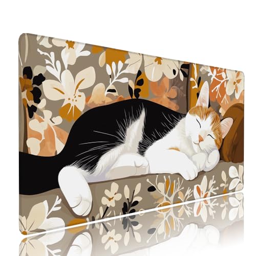 Gelb Katze Schreibtischunterlage Mousepad xxl Gaming Mauspad Büro Zubehör Klein Mouse Pad Pc Desk Mat Groß,Anti-Rutsch Gummibasis Vernähte Kanten 700x300x3mm Schreibtisch Schutz, für Home Office d-608 Gelb Katze Schreibtischunterlage Mousepad xxl Gaming Mauspad Büro Zubehör Klein Mouse Pad Pc Desk Mat Groß,Anti-Rutsch Gummibasis Vernähte Kanten 700x300x3mm Schreibtisch Schutz, für Home Office d-608 von Liutuedy