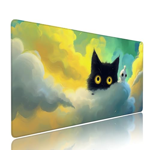 Gelb Katze Schreibtischunterlage Mousepad xxl Gaming Mauspad Büro Zubehör Klein Mouse Pad Pc Desk Mat Groß,Anti-Rutsch Gummibasis Vernähte Kanten 900x500x3mm Schreibtisch Schutz, für Home Office d-606 Gelb Katze Schreibtischunterlage Mousepad xxl Gaming Mauspad Büro Zubehör Klein Mouse Pad Pc Desk Mat Groß,Anti-Rutsch Gummibasis Vernähte Kanten 900x500x3mm Schreibtisch Schutz, für Home Office d-606 von Liutuedy
