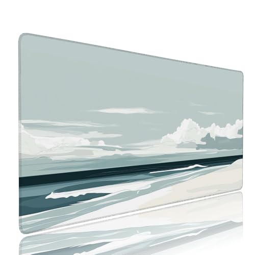 Grau Strand Schreibtischunterlage Mousepad XXL Gaming Mauspad Büro Zubehör Klein Mouse Pad Pc Desk Mat Groß, WassXerdicht Anti-Rutsch Gummibasis Vernähte Kanten 700x300x3mm für Home Office d-646 Grau Strand Schreibtischunterlage Mousepad XXL Gaming Mauspad Büro Zubehör Klein Mouse Pad Pc Desk Mat Groß, WassXerdicht Anti-Rutsch Gummibasis Vernähte Kanten 700x300x3mm für Home Office d-646 von Liutuedy