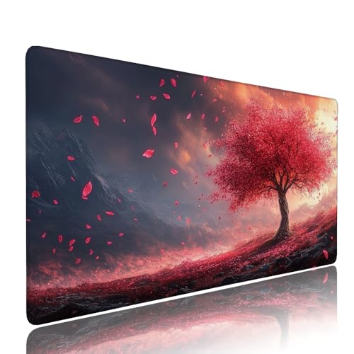 Rosa Baum Schreibtischunterlage Mousepad xxl Gaming Mauspad Büro Zubehör Klein Mouse Pad Pc Desk Mat Groß, Anti-Rutsch Gummibasis Vernähte Kanten 900x500x3mm Schreibtisch Schutz, für Home Office d-276 Rosa Baum Schreibtischunterlage Mousepad xxl Gaming Mauspad Büro Zubehör Klein Mouse Pad Pc Desk Mat Groß, Anti-Rutsch Gummibasis Vernähte Kanten 900x500x3mm Schreibtisch Schutz, für Home Office d-276 von Liutuedy
