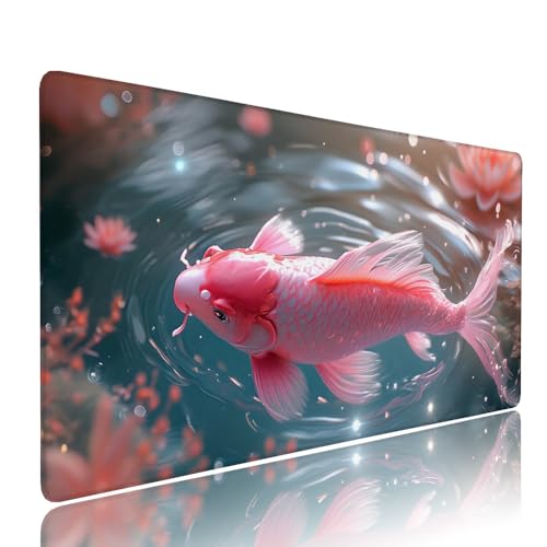 Rosa Fisch Schreibtischunterlage Mousepad xxl Gaming Mauspad Büro Zubehör Klein Mouse Pad Pc Desk Mat Groß,Anti-Rutsch Gummibasis Vernähte Kanten 800x300x3mm Schreibtisch Schutz, für Home Office d-284 Rosa Fisch Schreibtischunterlage Mousepad xxl Gaming Mauspad Büro Zubehör Klein Mouse Pad Pc Desk Mat Groß,Anti-Rutsch Gummibasis Vernähte Kanten 800x300x3mm Schreibtisch Schutz, für Home Office d-284 von Liutuedy