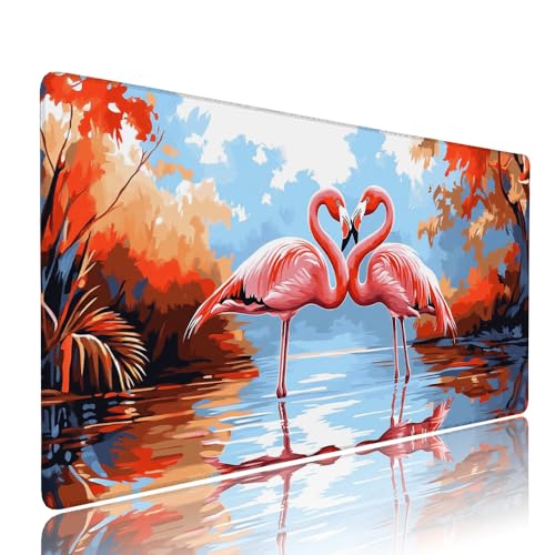 Rot Flamingo Schreibtischunterlage Mousepad XXL Gaming Mauspad Büro Zubehör Klein Mouse Pad Pc Desk Mat Groß, WassXerdicht Anti-Rutsch Gummibasis Vernähte Kanten 900x500x3mm für Home Office d-536 Rot Flamingo Schreibtischunterlage Mousepad XXL Gaming Mauspad Büro Zubehör Klein Mouse Pad Pc Desk Mat Groß, WassXerdicht Anti-Rutsch Gummibasis Vernähte Kanten 900x500x3mm für Home Office d-536 von Liutuedy