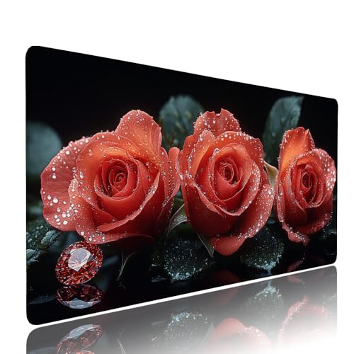 Schwarz Blume Schreibtischunterlage Mousepad XXL Gaming Mauspad Büro Zubehör Klein Mouse Pad Pc Desk Mat Groß, WassXerdicht Anti-Rutsch Gummibasis Vernähte Kanten 900x500x3mm für Home Office d-372 Schwarz Blume Schreibtischunterlage Mousepad XXL Gaming Mauspad Büro Zubehör Klein Mouse Pad Pc Desk Mat Groß, WassXerdicht Anti-Rutsch Gummibasis Vernähte Kanten 900x500x3mm für Home Office d-372 von Liutuedy