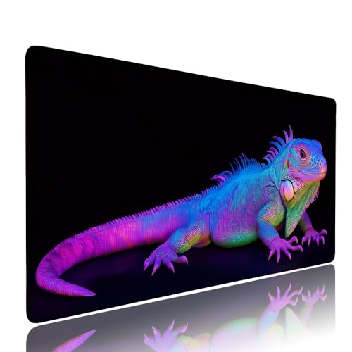 Schwarz Eidechse Schreibtischunterlage Mousepad xxl Gaming Mauspad Büro Zubehör Klein Mouse Pad Pc Desk Mat Groß, WassXerdicht Anti-Rutsch Gummibasis Vernähte Kanten 1000x500x3mm für Home Office d-475 Schwarz Eidechse Schreibtischunterlage Mousepad xxl Gaming Mauspad Büro Zubehör Klein Mouse Pad Pc Desk Mat Groß, WassXerdicht Anti-Rutsch Gummibasis Vernähte Kanten 1000x500x3mm für Home Office d-475 von Liutuedy
