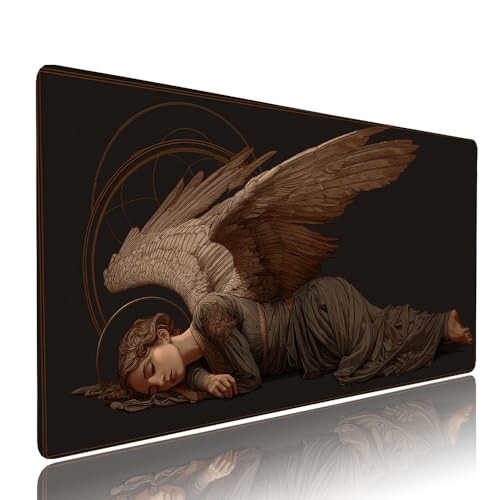 Schwarz Engel Schreibtischunterlage Mousepad XXL Gaming Mauspad Büro Zubehör Klein Mouse Pad Pc Desk Mat Groß, WassXerdicht Anti-Rutsch Gummibasis Vernähte Kanten 800x300x3mm für Home Office d-470 Schwarz Engel Schreibtischunterlage Mousepad XXL Gaming Mauspad Büro Zubehör Klein Mouse Pad Pc Desk Mat Groß, WassXerdicht Anti-Rutsch Gummibasis Vernähte Kanten 800x300x3mm für Home Office d-470 von Liutuedy