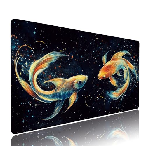 Schwarz Fisch Schreibtischunterlage Mousepad XXL Gaming Mauspad Büro Zubehör Klein Mouse Pad Pc Desk Mat Groß, WassXerdicht Anti-Rutsch Gummibasis Vernähte Kanten 1000x500x3mm für Home Office d-510 Schwarz Fisch Schreibtischunterlage Mousepad XXL Gaming Mauspad Büro Zubehör Klein Mouse Pad Pc Desk Mat Groß, WassXerdicht Anti-Rutsch Gummibasis Vernähte Kanten 1000x500x3mm für Home Office d-510 von Liutuedy