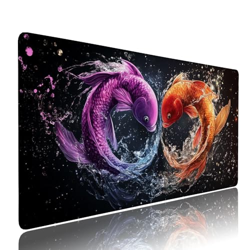 Schwarz Fisch Schreibtischunterlage Mousepad XXL Gaming Mauspad Büro Zubehör Klein Mouse Pad Pc Desk Mat Groß, WassXerdicht Anti-Rutsch Gummibasis Vernähte Kanten 900x500x3mm für Home Office d-509 Schwarz Fisch Schreibtischunterlage Mousepad XXL Gaming Mauspad Büro Zubehör Klein Mouse Pad Pc Desk Mat Groß, WassXerdicht Anti-Rutsch Gummibasis Vernähte Kanten 900x500x3mm für Home Office d-509 von Liutuedy