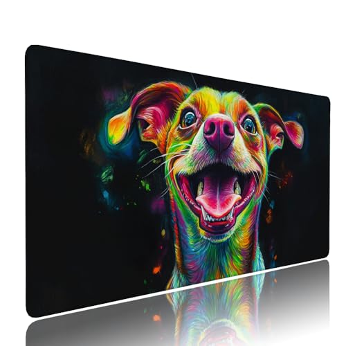 Schwarz Hund Schreibtischunterlage Mousepad XXL Gaming Mauspad Büro Zubehör Klein Mouse Pad Pc Desk Mat Groß, WassXerdicht Anti-Rutsch Gummibasis Vernähte Kanten 700x300x3mm für Home Office d-342 Schwarz Hund Schreibtischunterlage Mousepad XXL Gaming Mauspad Büro Zubehör Klein Mouse Pad Pc Desk Mat Groß, WassXerdicht Anti-Rutsch Gummibasis Vernähte Kanten 700x300x3mm für Home Office d-342 von Liutuedy