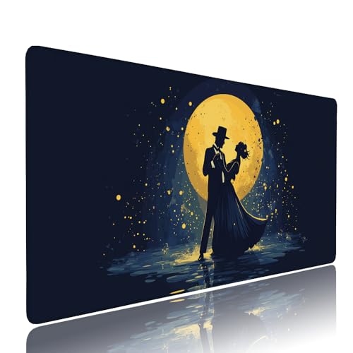 Schwarz Mond Schreibtischunterlage Mousepad XXL Gaming Mauspad Büro Zubehör Klein Mouse Pad Pc Desk Mat Groß, WassXerdicht Anti-Rutsch Gummibasis Vernähte Kanten 500x250x3mm für Home Office d-518 Schwarz Mond Schreibtischunterlage Mousepad XXL Gaming Mauspad Büro Zubehör Klein Mouse Pad Pc Desk Mat Groß, WassXerdicht Anti-Rutsch Gummibasis Vernähte Kanten 500x250x3mm für Home Office d-518 von Liutuedy