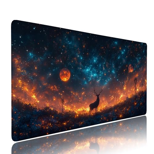 Schwarz Sternenhimmel Schreibtischunterlage Mousepad XXL Gaming Mauspad Büro Zubehör Klein Mouse Pad Pc Desk Mat,WassXerdicht Anti-Rutsch Gummibasis Vernähte Kanten 500x250x3mm für Home Office d-494 Schwarz Sternenhimmel Schreibtischunterlage Mousepad XXL Gaming Mauspad Büro Zubehör Klein Mouse Pad Pc Desk Mat,WassXerdicht Anti-Rutsch Gummibasis Vernähte Kanten 500x250x3mm für Home Office d-494 von Liutuedy