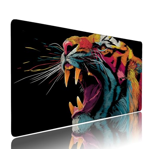 Schwarz Tiger Schreibtischunterlage Mousepad XXL Gaming Mauspad Büro Zubehör Klein Mouse Pad Pc Desk Mat Groß, WassXerdicht Anti-Rutsch Gummibasis Vernähte Kanten 900x500x3mm für Home Office d-391 Schwarz Tiger Schreibtischunterlage Mousepad XXL Gaming Mauspad Büro Zubehör Klein Mouse Pad Pc Desk Mat Groß, WassXerdicht Anti-Rutsch Gummibasis Vernähte Kanten 900x500x3mm für Home Office d-391 von Liutuedy