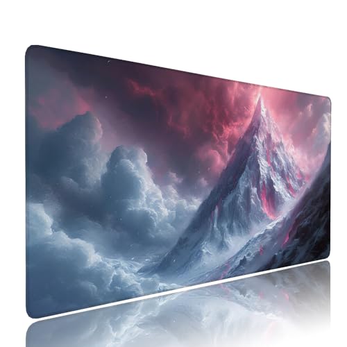 Weiß Berg Schreibtischunterlage Mousepad XXL Gaming Mauspad Büro Zubehör Klein Mouse Pad Pc Desk Mat Groß, Anti-Rutsch Gummibasis Vernähte Kanten 900x500x3mm Schreibtisch Schutz, für Home Office d-53 Weiß Berg Schreibtischunterlage Mousepad XXL Gaming Mauspad Büro Zubehör Klein Mouse Pad Pc Desk Mat Groß, Anti-Rutsch Gummibasis Vernähte Kanten 900x500x3mm Schreibtisch Schutz, für Home Office d-53 von Liutuedy