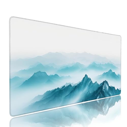 Weiß Berg Schreibtischunterlage Mousepad XXL Gaming Mauspad Büro Zubehör Klein Mouse Pad Pc Desk Mat Groß, Anti-Rutsch Gummibasis Vernähte Kanten 900x500x3mm Schreibtisch Schutz, für Home Office d-52 Weiß Berg Schreibtischunterlage Mousepad XXL Gaming Mauspad Büro Zubehör Klein Mouse Pad Pc Desk Mat Groß, Anti-Rutsch Gummibasis Vernähte Kanten 900x500x3mm Schreibtisch Schutz, für Home Office d-52 von Liutuedy