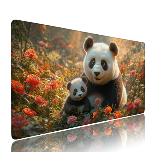 Weiß Panda Schreibtischunterlage Mousepad xxl Gaming Mauspad Büro Zubehör Klein Mouse Pad Pc Desk Mat Groß,Anti-Rutsch Gummibasis Vernähte Kanten 1000x500x3mm Schreibtisch Schutz, für Home Office d-69 Weiß Panda Schreibtischunterlage Mousepad xxl Gaming Mauspad Büro Zubehör Klein Mouse Pad Pc Desk Mat Groß,Anti-Rutsch Gummibasis Vernähte Kanten 1000x500x3mm Schreibtisch Schutz, für Home Office d-69 von Liutuedy
