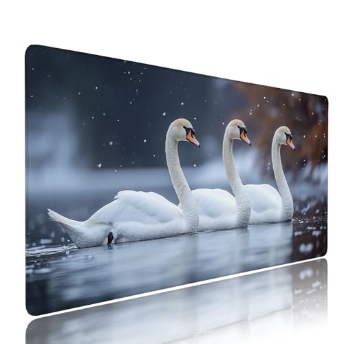 Weiß Schwan Schreibtischunterlage Mousepad XXL Gaming Mauspad Büro Zubehör Klein Mouse Pad Pc Desk Mat Groß, WassXerdicht Anti-Rutsch Gummibasis Vernähte Kanten 1000x500x3mm für Home Office d-63 Weiß Schwan Schreibtischunterlage Mousepad XXL Gaming Mauspad Büro Zubehör Klein Mouse Pad Pc Desk Mat Groß, WassXerdicht Anti-Rutsch Gummibasis Vernähte Kanten 1000x500x3mm für Home Office d-63 von Liutuedy