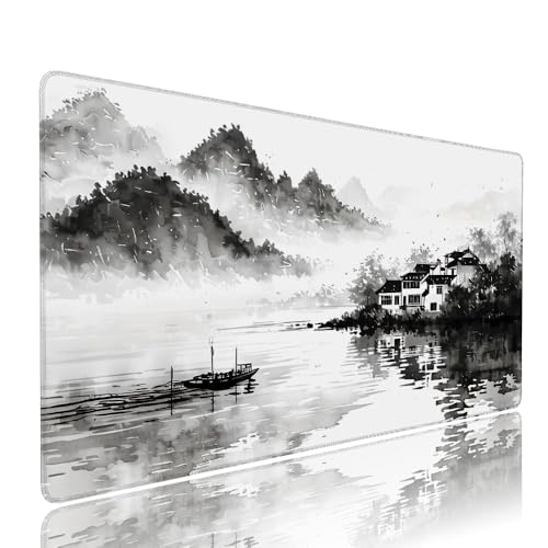 Weiß Tinte Schreibtischunterlage Mousepad xxl Gaming Mauspad Büro Zubehör Klein Mouse Pad Pc Desk Mat Groß,Anti-Rutsch Gummibasis Vernähte Kanten 1000x500x3mm Schreibtisch Schutz, für Home Office d-42 Weiß Tinte Schreibtischunterlage Mousepad xxl Gaming Mauspad Büro Zubehör Klein Mouse Pad Pc Desk Mat Groß,Anti-Rutsch Gummibasis Vernähte Kanten 1000x500x3mm Schreibtisch Schutz, für Home Office d-42 von Liutuedy