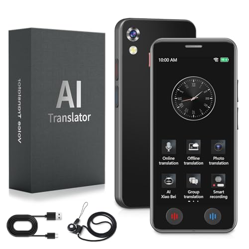Sprachübersetzer Gerät, 139 Sprachen Übersetzungsgerät, Echtzeit-Übersetzung, WLAN/Hotspot/Offline-Modus, 5 Zoll HD-Display, AI übersetzer mit Sprachausgabe, Ideal für Business,Reisen Sprachübersetzer Gerät, 139 Sprachen Übersetzungsgerät, Echtzeit-Übersetzung, WLAN/Hotspot/Offline-Modus, 5 Zoll HD-Display, AI übersetzer mit Sprachausgabe, Ideal für Business,Reisen von LivElect