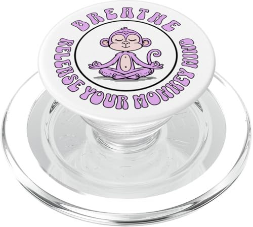 Atme Yoga, meditierender Affe, Geist, Meditationspose PopSockets PopGrip für MagSafe Atme Yoga, meditierender Affe, Geist, Meditationspose PopSockets PopGrip für MagSafe von Live It Designs
