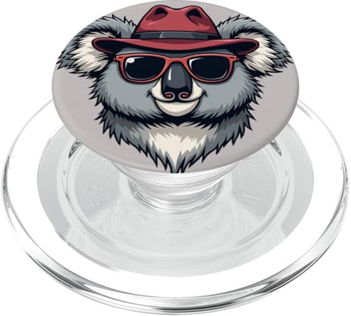 Cooler Koalabär mit Fedora-Hut und Sonnenbrille PopSockets PopGrip für MagSafe Cooler Koalabär mit Fedora-Hut und Sonnenbrille PopSockets PopGrip für MagSafe von Live It Designs