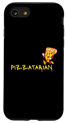 Funny Cartoon - Pizzatarian - Pizzatarian - für Pizza-Liebhaber Hülle für iPhone SE (2020) / 7 / 8 von Live It Designs