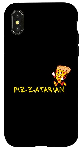 Funny Cartoon - Pizzatarian - Pizzatarian - für Pizza-Liebhaber Hülle für iPhone X/XS Funny Cartoon - Pizzatarian - Pizzatarian - für Pizza-Liebhaber Hülle für iPhone X/XS von Live It Designs