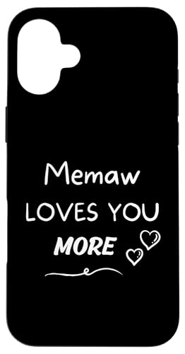 Memaw Großmutter liebt dich mehr mit Herzen Hülle für iPhone 16 Plus Memaw Großmutter liebt dich mehr mit Herzen Hülle für iPhone 16 Plus von Live It Designs
