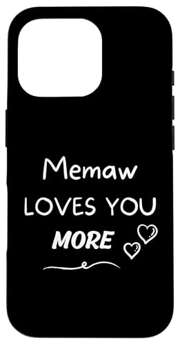 Memaw Großmutter liebt dich mehr mit Herzen Hülle für iPhone 16 Pro Memaw Großmutter liebt dich mehr mit Herzen Hülle für iPhone 16 Pro von Live It Designs
