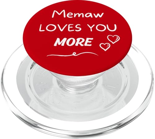 Memaw Großmutter liebt dich mehr mit Herzen PopSockets PopGrip für MagSafe Memaw Großmutter liebt dich mehr mit Herzen PopSockets PopGrip für MagSafe von Live It Designs