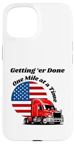 Semi Commercial Truck Driver, Big Rig Trucker, USA Flagge Hülle für iPhone 15 Semi Commercial Truck Driver, Big Rig Trucker, USA Flagge Hülle für iPhone 15 von Live It Designs