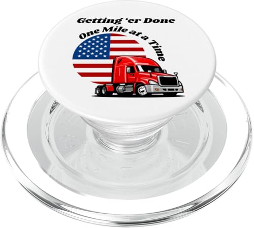 Semi Commercial Truck Driver, Big Rig Trucker, USA Flagge PopSockets PopGrip für MagSafe Semi Commercial Truck Driver, Big Rig Trucker, USA Flagge PopSockets PopGrip für MagSafe von Live It Designs