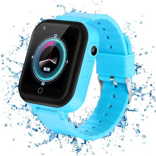 4G Kinder Smartwatch mit GPS-Tracker,Kindertelefon Smart Watch mit Kamera,Anruf,Schrittzähler,SOS,Touchscreen Armbanduhr Kinder Smartphone,3-12 Jahre Kinder Student Geburtstagsgeschenke(T16 Blue) von LiveGo