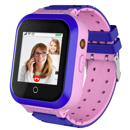 LiveGo 4G Kinder Smartwatch mit GPS-Tracker,Kindertelefon Smart Watch mit Kamera,Anruf,Schrittzähler,SOS,Touchscreen Armbanduhr Kinder Smartphone,3-12 Jahre Kinder Student Geburtstagsgeschenke von LiveGo