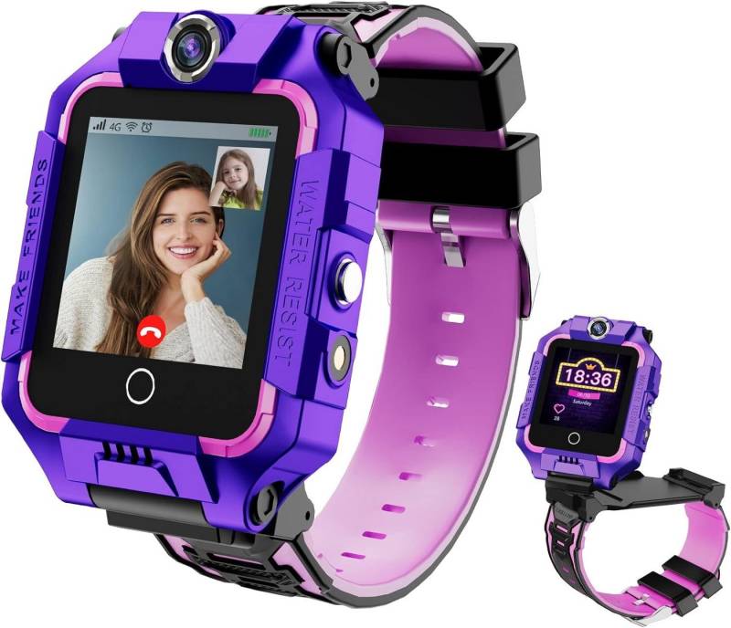 LiveGo Smartwatch (Android iOS), 4g kinder smartwatch mit videoanruf schrittzähler jungen mädchen von LiveGo