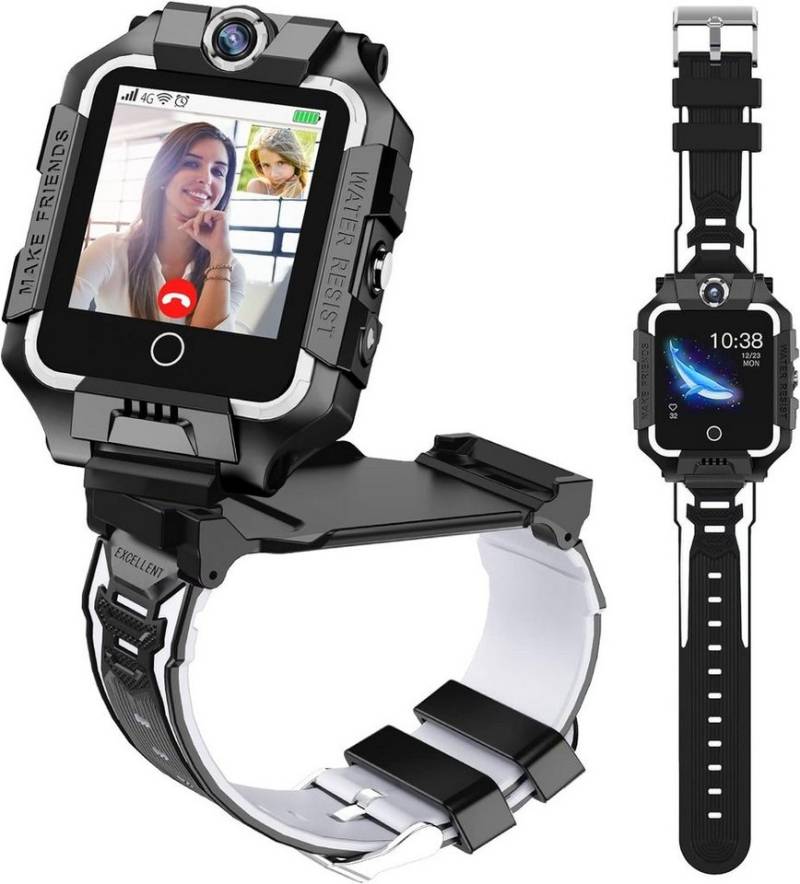 LiveGo Smartwatch (SIM-Karte), Kinder uhr mit GPS-Tracker 4G Video & Telefonanruf mit 360° Drehung von LiveGo