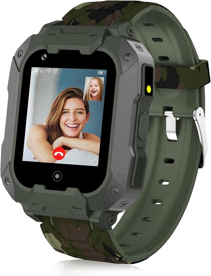 LiveGo für Kinder, Jungen und Mädchen Videoanruf, SOS, Schrittzähler Smartwatch, mit 4G GPS-Tracker und Anrufen, HD-Touchscreen-telefon, kombiniert SMS von LiveGo