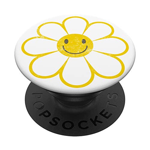 Blumen Smile Face Vintage Retro PopSockets mit austauschbarem PopGrip Blumen Smile Face Vintage Retro PopSockets mit austauschbarem PopGrip von LiveHappy