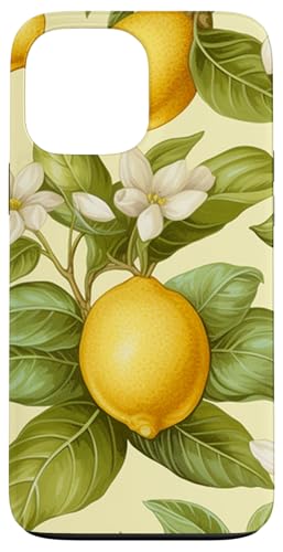 Hülle für iPhone 13 Pro Max Zitronen Zitronenblüten Zitrusfrüchte Sommer Gardencore Muster von LiveHappy