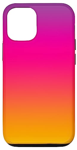 Hülle für iPhone 13 Pro Sonnenuntergang Ombre Farbverlauf Lila Rosa Orange Gelb von LiveHappy