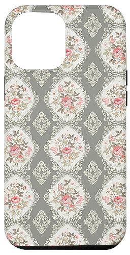 Hülle für iPhone 14 Pro Max Graues Shabby-Blumenmuster, romantisch Hülle für iPhone 14 Pro Max Graues Shabby-Blumenmuster, romantisch von LiveHappy