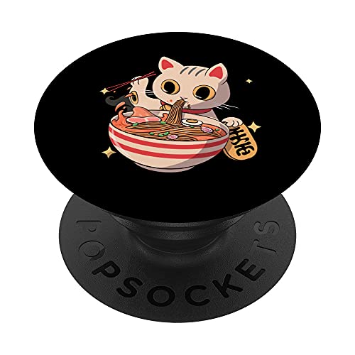 Kawaii Neko Ramen Cute Ramen Cat Japanese Nudeln Anime PopSockets mit austauschbarem PopGrip Kawaii Neko Ramen Cute Ramen Cat Japanese Nudeln Anime PopSockets mit austauschbarem PopGrip von LiveHappy