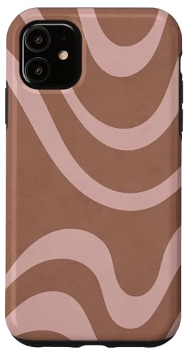 Mokka Mousse Gelato Mauve Pastellfarben Swirl Linien Minimal Hülle für iPhone 11 Mokka Mousse Gelato Mauve Pastellfarben Swirl Linien Minimal Hülle für iPhone 11 von LiveHappy