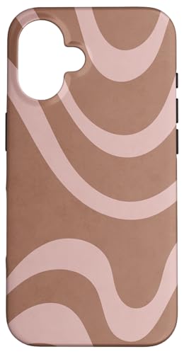 Mokka Mousse Gelato Mauve Pastellfarben Swirl Linien Minimal Hülle für iPhone 16 Mokka Mousse Gelato Mauve Pastellfarben Swirl Linien Minimal Hülle für iPhone 16 von LiveHappy