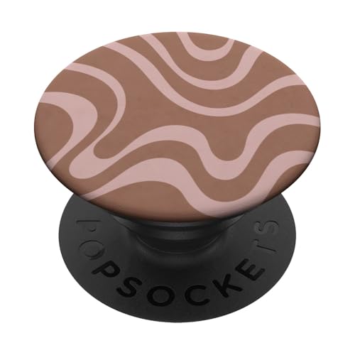 Mokka Mousse Gelato Mauve Pastellfarben Swirl Linien Minimal PopSockets Klebender PopGrip Mokka Mousse Gelato Mauve Pastellfarben Swirl Linien Minimal PopSockets Klebender PopGrip von LiveHappy