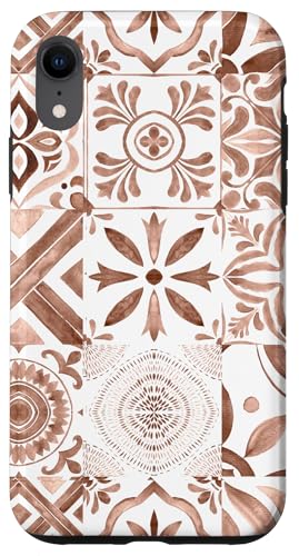 Mokka Mousse Hellbraun Weiß Farbe Marokkanisches Fliesenmuster Hülle für iPhone XR Mokka Mousse Hellbraun Weiß Farbe Marokkanisches Fliesenmuster Hülle für iPhone XR von LiveHappy